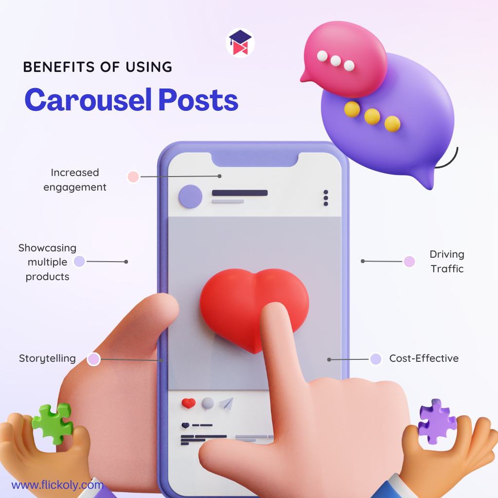 Benefits of using carousel posts for business_Flickoly 